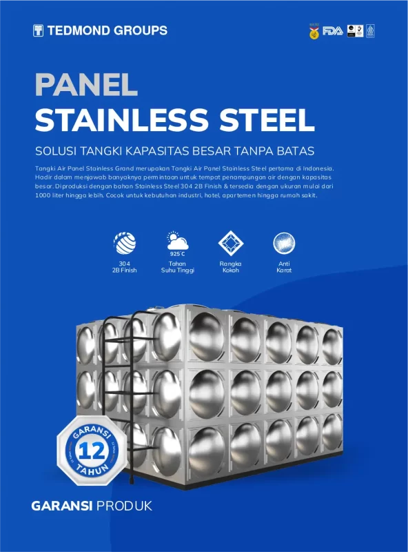 Tandon Air Kotak Panel Stainless Grand